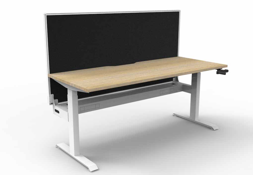 Boost Manual Sit-Stand Single Sided Workstation-with Screen